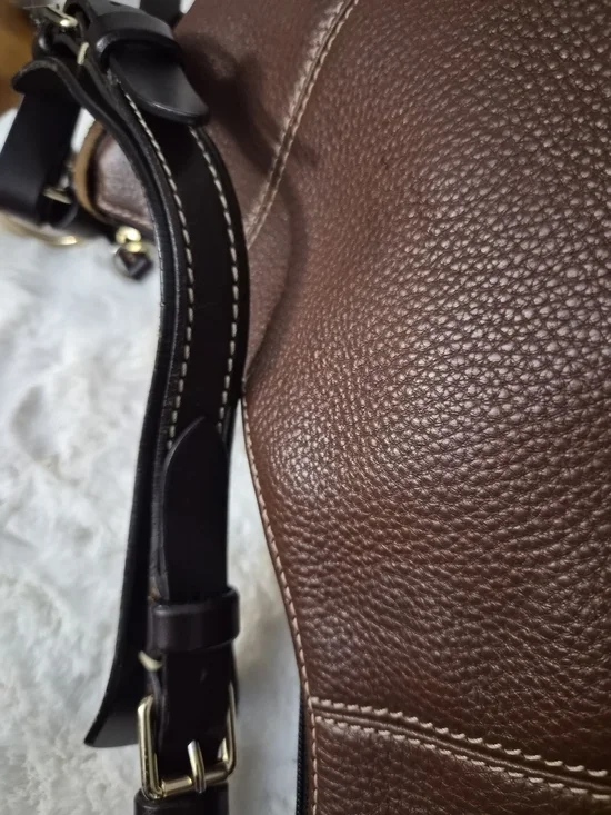 Dooney & Bourke Brown Pebbled Leather Shoulder Bag - Picture 7 of 14